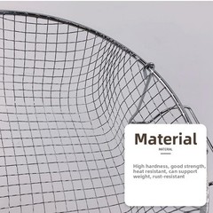 Stainless Steel Cooking Basket for Frying Rinsing Draining and Steaming Tasks