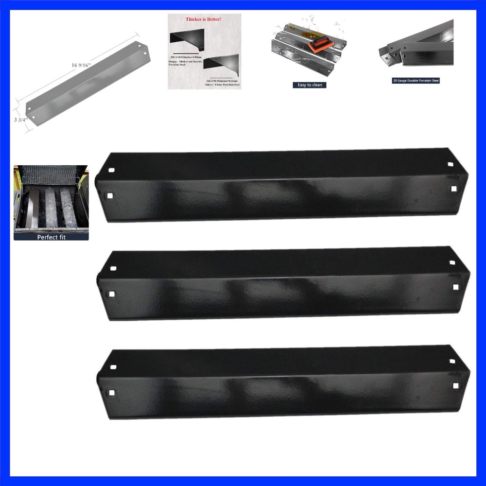 16 9/16 inch Porcelain Steel Heat Plates Replacement for Chargriller 5030 Dua…