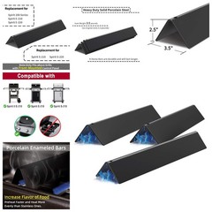 3PK 15.3″ Porcelain Steel Flavorizer Bars for Weber Spirit I & II 200 Series