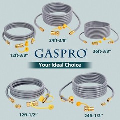 GASPRO 12 Feet 3/8″ ID Natural Gas Hose, Low Pressure LPG Hose with Quick Con…