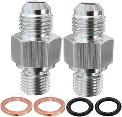 2Set 1/4 NPSM to 6AN Transmission Cooler Line Fittings, 6An Male Flare to 1/4″ N