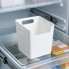 1 Set White Plastic No Drill Ice Scoop Storage Bin Adhesive Cabinet Door Caddy