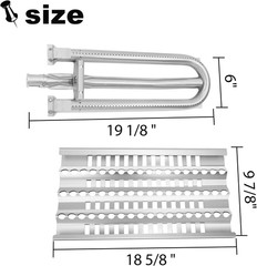 Grill Heat Plates Burner Radiant Tray Replacement Kit for DCS Cooking Systems
