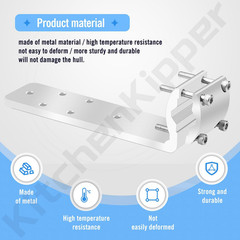 58182 Stow N’ Go Grill Rail Mount Bracket for Any Kuuma Stow N’ Go BBQ Grill, Fi