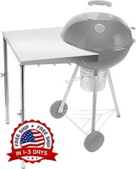 Mesa de trabajo de acero inoxidable para parrillas de carbón (patente pendiente)
