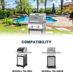 Grill Parts for Nexgrill Replacement Parts 2 Burner 720-0864 720-0864M,Stainless