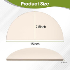 Half-Moon Ceramic Heat Deflector Plates for Kamado Joe Classic I, II, Iii,Big Gr
