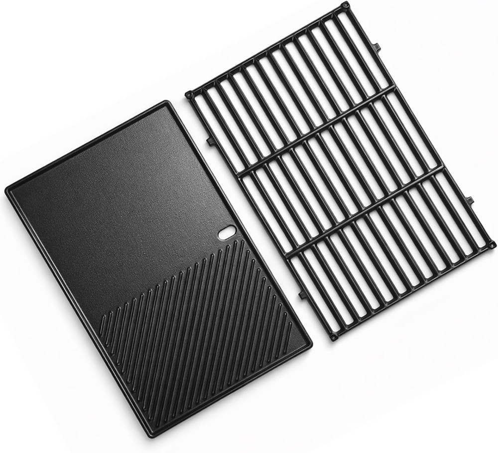 Cast Iron Grill Griddle Cooking Grates Set for Weber Spirit 300 Genesis B&C