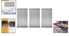 3-Pack Warp-Resistant 17-Inch Emitter Plates Compatible with Char-Broil Grills