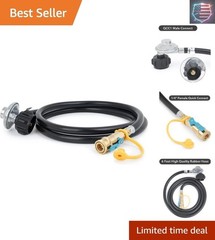 6 Feet Propane Regulator Hose – 1/4″ Female Quick Connect x Acme Nut for Olym…