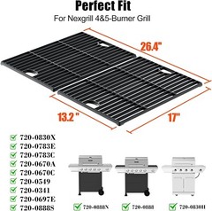 Durable Cooking Grates Replacement for Nexgrill & Charbroil Grills, 17″ x 13.25″
