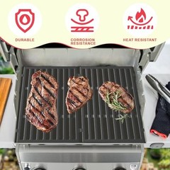 Spirit E-310 Cast Iron+Porcelain Enameled Black-7638 Grates & 7636 Heat Plates
