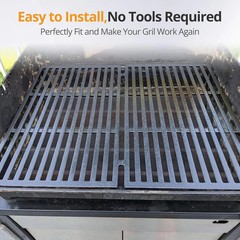 7637 Cast Iron Grill Grates, Compatible with Weber Spirit 200 (2013-2017 Front C
