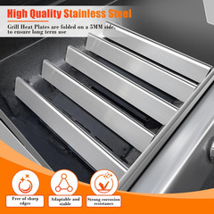 17.5 Inch SUS 304 Flavorizer Bars for Weber Genesis E-310, E-330 with Front Cont