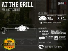 Weber Grill Rotisserie Kit Genesis II 200/300 Series