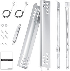 Grill Replacement Parts for Char-Broil 2 Burner Tubes Heat Plate Igniter BBQ Kit