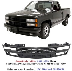 Front Grille Shell w Insert for Chevrolet 1988-1993 Chevy C10 C/K 1500 2500 3500