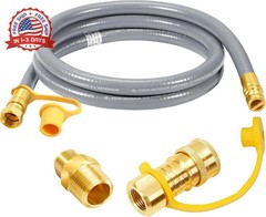 6FT 3/8 Natural Gas Hose Quick Connect CSA Certified Heavy-Duty for Grill Genera