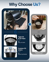 Matchwaves Grease Bucket HDW152 with 15 Pack Drip 15 Pack, & 15 Liners