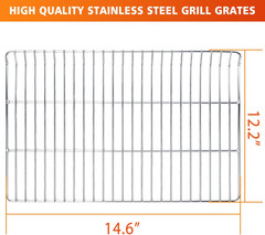 Stainless Steels Cooking Grate for Masterbuilt Electric Smoker 30 Inch, 4 Pack 1