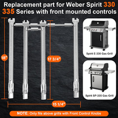 Grill Burner Tubes for Weber Spirit 300 330/335/325 BBQ 69787 68948 Replacement