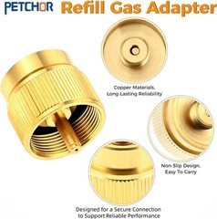 3 PCS Camping Stove Gas Tank Adapter EN417 Set, Burners Gas Refill Adapters, …
