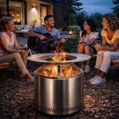 Heat Deflector with Mesh Spark Screen for Solo Stove Bonfire 19.5″, Durable 3…