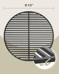 Cast Iron Grill Grates Grid Round for 22 Inch Weber Charcoal Grill,Cooking Grate