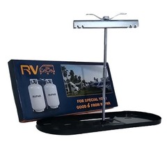 Dual Propane Tank Mounting Rack for RVs – Fits 20lb, 30lb, 40lb Tanks – Camper A