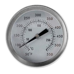 For Dial Thermometer 50 to 550 F 10 to 287 C 2 inch Face 2.95 inch Stem