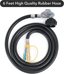 6 Feet Propane Regulator Hose – 1/4″ Female Quick Connect x Acme Nut for Olym…