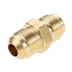 2Pc Brass 3/8″ Male Flare x 3/8″ Male Flare Coupling Fitting Propane BBQ Adapter