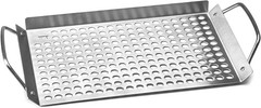 Easy-Clean 11″ x 7″ Stainless Steel Grill Tray with Handles for Outdoor Use