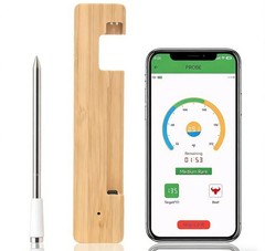 Smart Meat Thermometer 656FT Remote Range Digital Cooking Food Small, Black