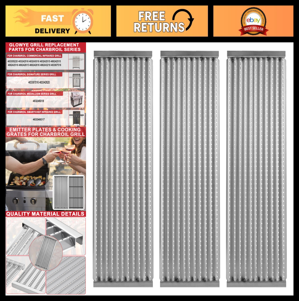 Replacement Grill Emitter Plates for TRU-Infrared Gas Grills – 17″ Emitter Grate