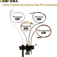 HHT Pilot Assembly 10002265 Replacement with Thermocouple for Gas Fireplaces