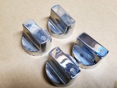BBQ Char-Broil Grill Chrome Plastic Knob DIYG651-0044-W1 D=2″ Set Of 4