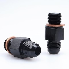 -6 AN Male Flare to 1/4″ NPSM Transmission Cooler Adapter Fitting Aluminum