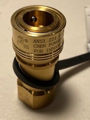 NEW – Natural Gas 3/8″ in NPT x QD Quick Disconnect, 1/2 PSI MAX, 3/8QDD-DK