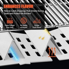 SUS304 17.5″ Flavorizer Bars for Weber Genesis 300 Series 17.5 Inch – 5 Pack