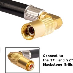 Airtight 6-Foot Propane Hose with Elbow for Blackstone 17&22 Inch Griddles