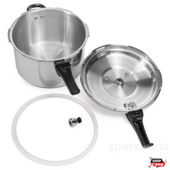 Pressure Cooker Pot 6 Quart Stovetop Aluminum Canner Fast Cook Locking Lid New