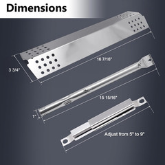 Emitter Plates Grill Parts for Charbroil Commercial 463241413, 463241414, Cookin