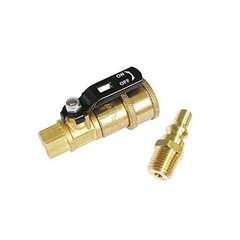 Nigo Industrial Co. Propane/Nature Gas 1/4″ Quick Connect Kit, Shut-Off Valve…