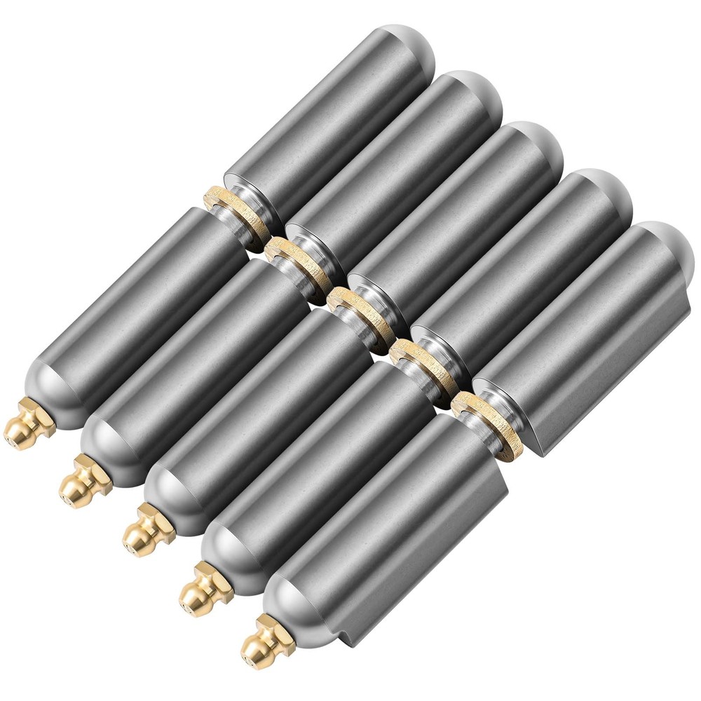 5 Pcs 4 Inch BBQ Smoker Bullet Weld on Bullet Hinge Carbon Steel Weldable Barrel