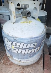 blue rhino propane tank, light gray, 15 lbs, Empty Tanks. Only 2 Left. Pick-up.