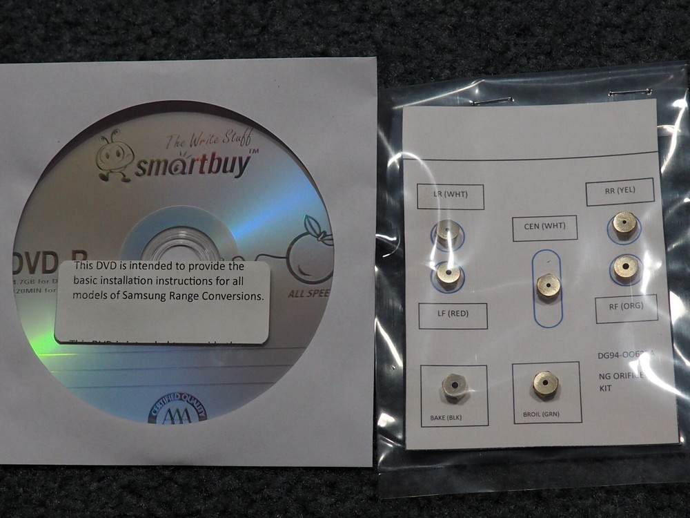 New Samsung Oven Range Propane to Natural Gas Conversion Kit DG94-00637A NG