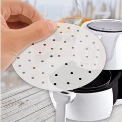100 Pcs Perforated Steamer Paper for Air Fryer Oven Steaming Applications