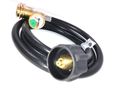 Replacement 6 FT Propane Tank Hose with Gauge -Leak Detector for Gas Grill, 5th