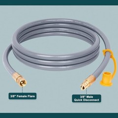 3/8″ ID Natural Gas Hose, Low Pressure LPG Hose, for Weber, Char-Broil, 10ft
